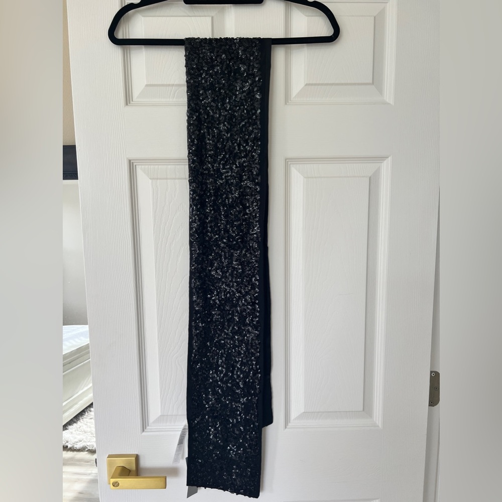 Brand new with tags NWT Chicos sequin skinny scarf black